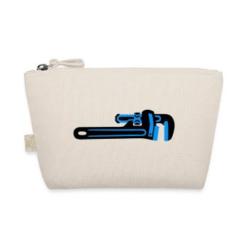 Pipe Wrench Tool Plumber - Organic Pouch - nature - Front