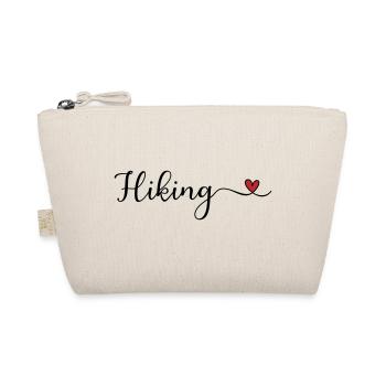 Hiking Heart Typography - Organic Pouch - nature - Front
