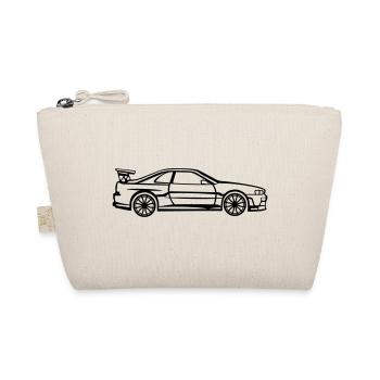Skyline Line Silhouette – JDM Classic Art - Bio-Täschchen - Natur - Vorne