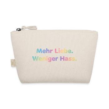Mehr Liebe Shirt Sticker für Frauen und Männer - Bio-Täschchen - Natur - Vorne