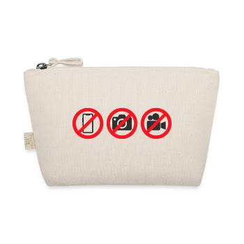 No Phone No Camera No Video Recording Sign Sticker - Organic Pouch - nature - Front