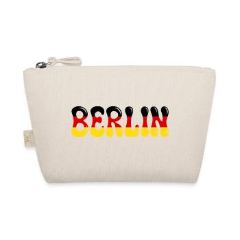Berliner Deutsche Flagge Retro-Typografieblasen - Bio-Täschchen - Natur - Vorne