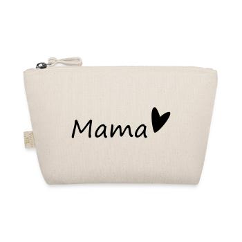 Mama-Schriftzug mit Herz - Bio-Täschchen - Natur - Vorne