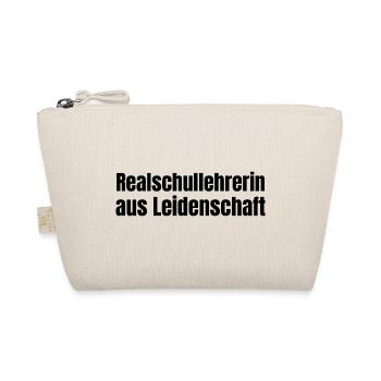 Realschullehrerin aus Leidenschaft Schule Geschenk - Bio-Täschchen - Natur - Vorne