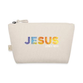 Jesus liebt dich, Jesus liebt dich. - Bio-Täschchen - Natur - Vorne