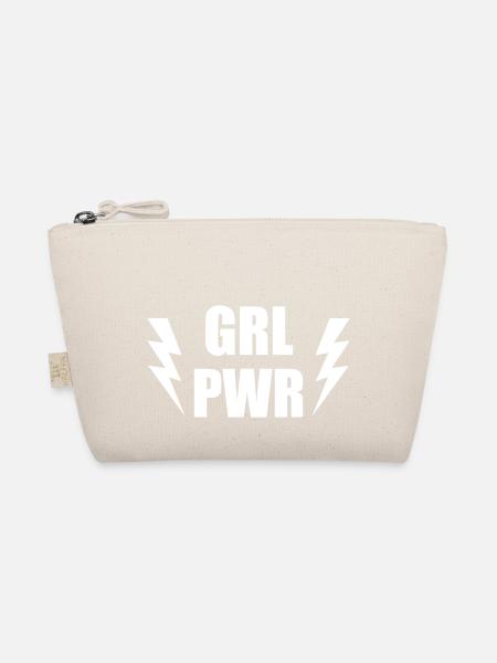 GRL PWR - GIRL POWER - Bio-Täschchen - Natur