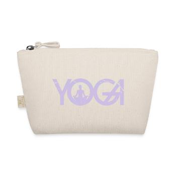 Yoga lettering with woman in grunge style - Organic Pouch - nature - Front