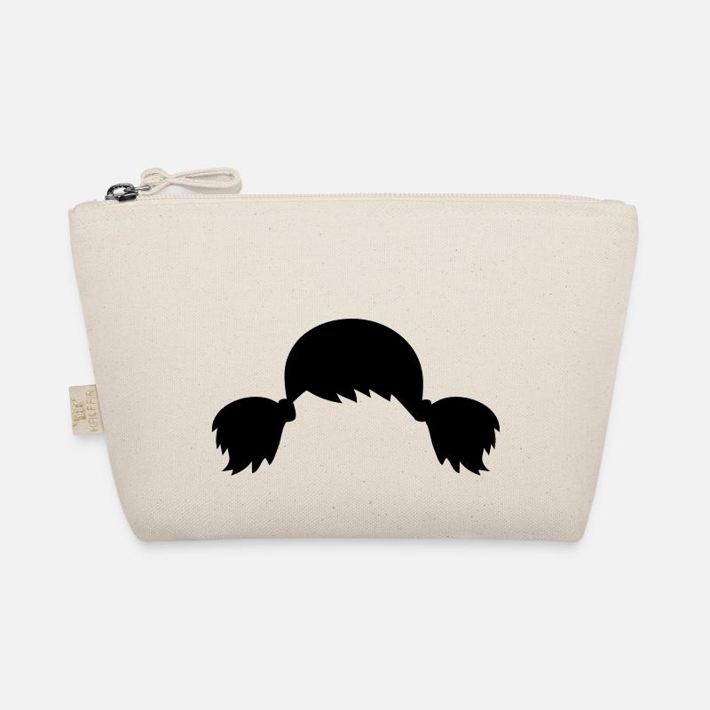 Pigtails Frisur - Bio-Täschchen - Natur