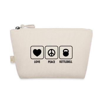 Love, Peace, Kettlebell - Bio-Täschchen - Natur - Vorne