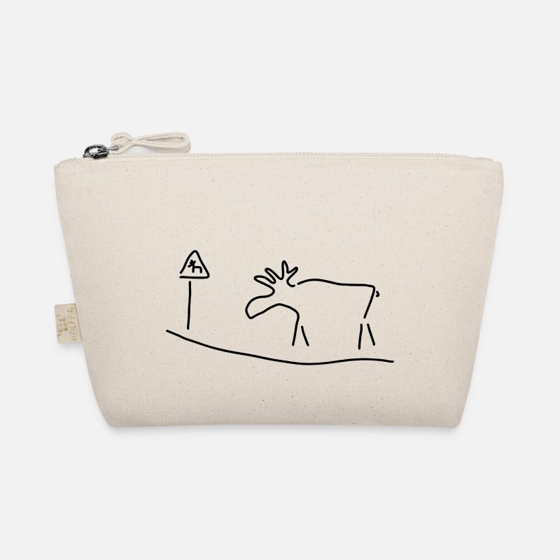 elch mit warnschild Bio-Täschchen