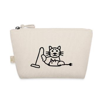 Katze Maus Staubsauger - Bio-Täschchen - Natur - Vorne