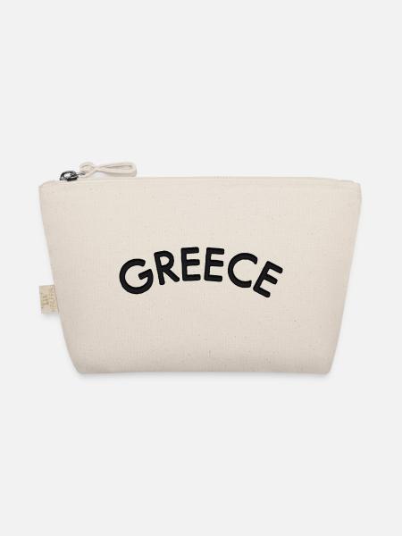 Greece Curve Schriftzug - Bio-Täschchen - Natur