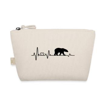 Bear Polar Bear Heartbeat ECG North Pole Ice Climate Change - Organic Pouch - nature - Front