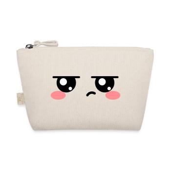Annoyed Eyes Kawaii Sweet - Organic Pouch - nature - Front