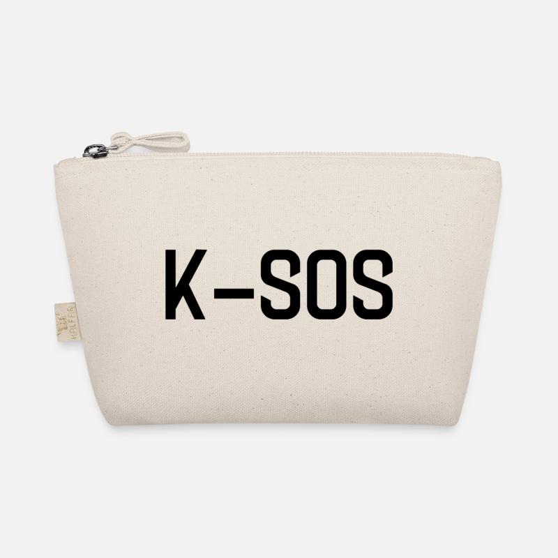 K-sos (Sozialfall) Typo schwarz - Bio-Täschchen - Natur