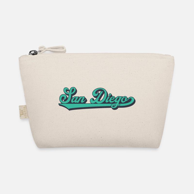 San Diego Script Retro Wave Organic Pouch