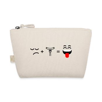 sad face eat sausage and happy - Organic Pouch - nature - Front