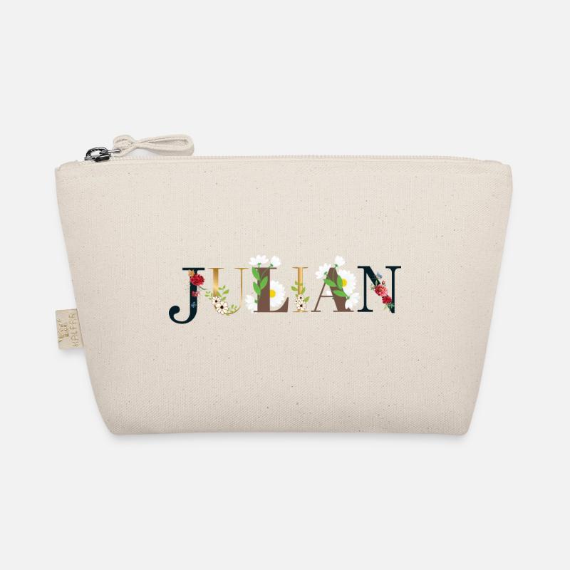 Le nom de JULIAN décoré de fleurs Trousse biologique
