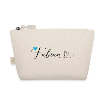 Fabian Name Vorname Kalligrafieherz - Bio-Täschchen - Natur - Vorne