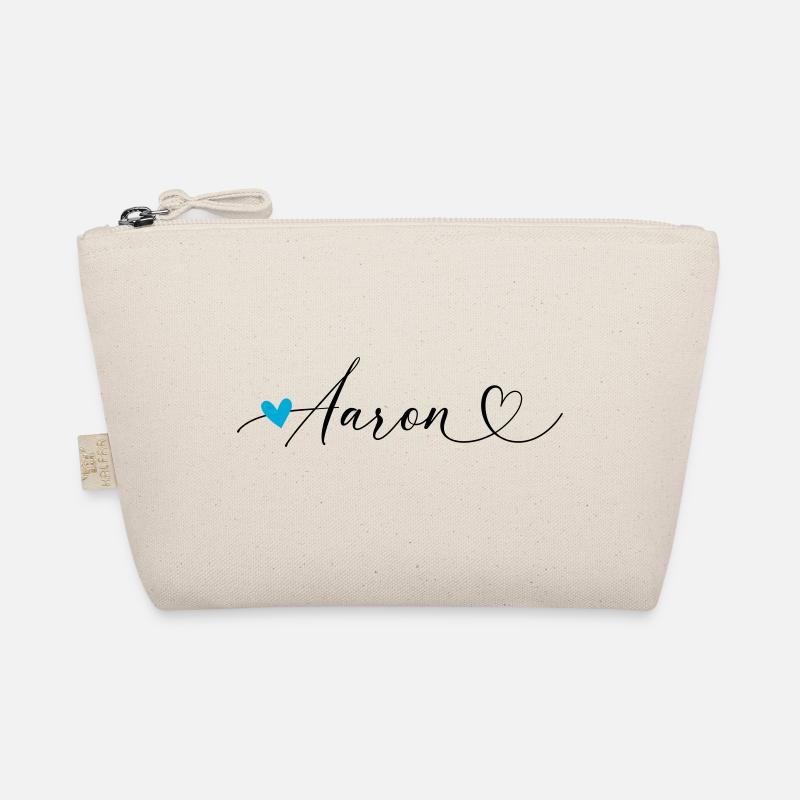 Aaron Nom Prénom Calligraphie coeur Trousse biologique