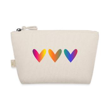 VALENTINE'S DAY. HEART. I LOVE YOU. I LOVE YOU - Organic Pouch - nature - Front