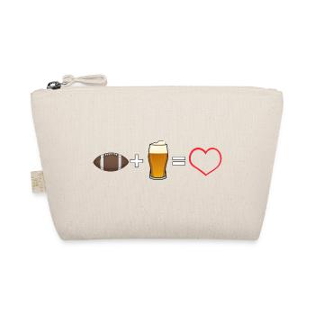 American Football Beer Heart - Organic Pouch - nature - Front