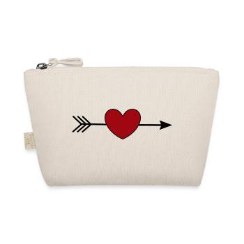 rotes herz rot Geschenk Valentinstag - Bio-Täschchen - Natur - Vorne