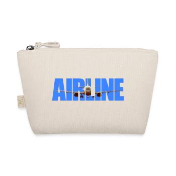Flugzeug im Airline-Logo Stil - Bio-Täschchen - Natur - Vorne