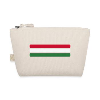 Ungarn Flagge Minimal - Fahne Fan Streifen Design - Bio-Täschchen - Natur - Vorne