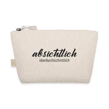 Absichtlich überdurchschnittlich – Humor Statement - Bio-Täschchen - Natur - Vorne