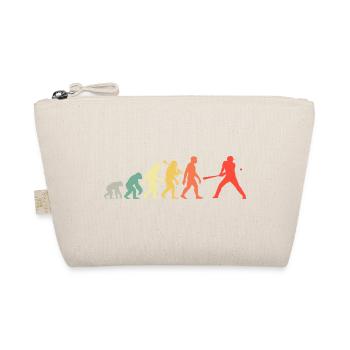 Baseball Evolution Baseballspieler Batter Retro - Bio-Täschchen - Natur - Vorne