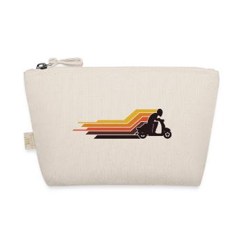  Rollerfahrer Moped Motor-Scooter Fahrer 70s 80s - Bio-Täschchen - Natur - Vorne