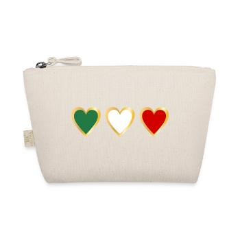 Bandiera dell'Italia, cuore - Bio-Täschchen - Natur - Vorne