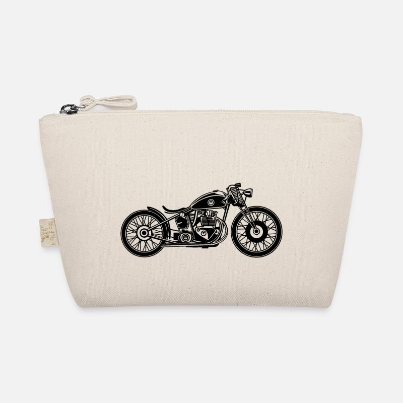 Chopper / Bobber motorcycle 09_black - Organic Pouch - nature