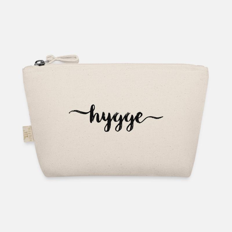 hygge Handschrift Geschenkidee dänisch hyggelig - Bio-Täschchen - Natur