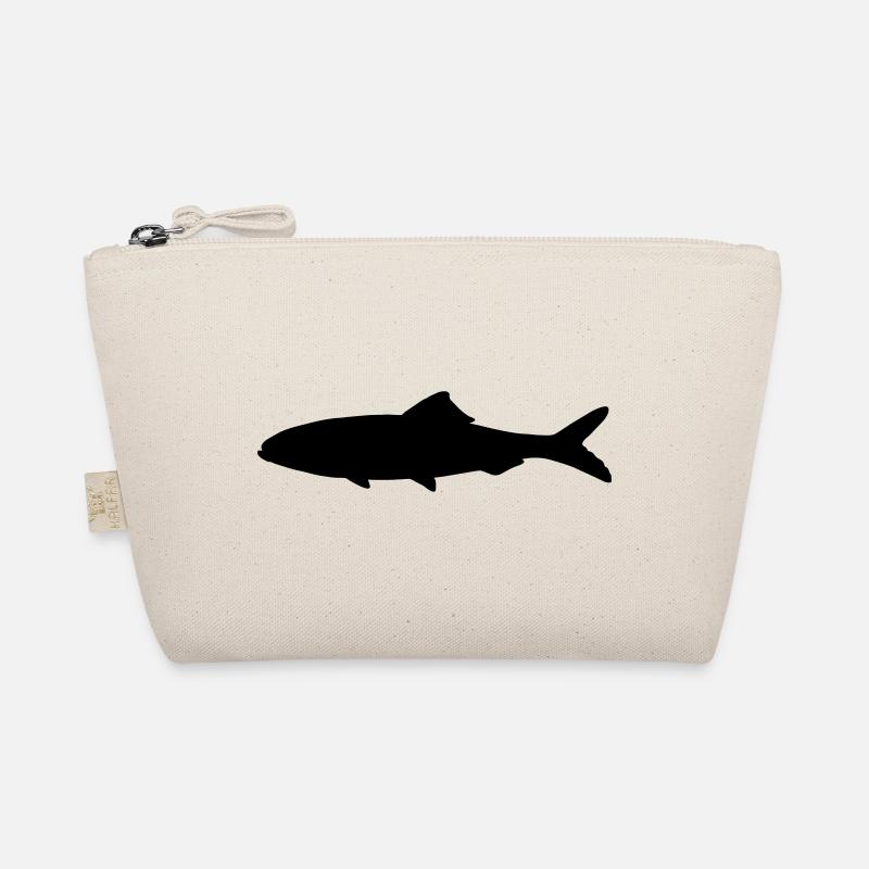 Fish shadow figure logo fisherman, fish stall Organic Pouch