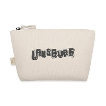 Lausbube Grau Design Spitzbuben Design - Bio-Täschchen - Natur - Vorne