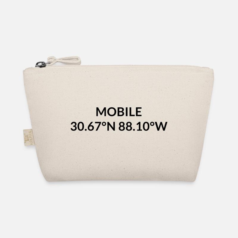 Mobile Alabama USA Coordinates Organic Pouch