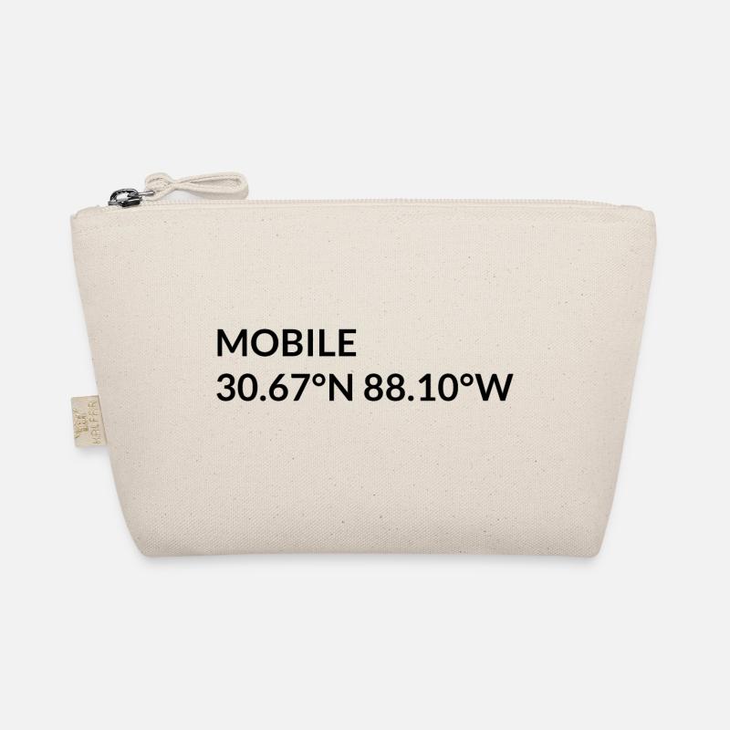 Mobile Alabama USA Coordinates Organic Pouch