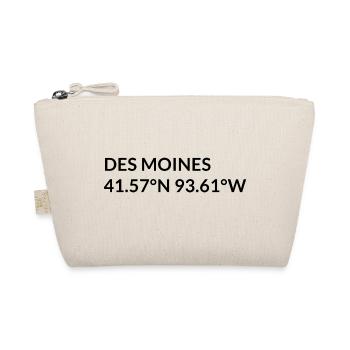 Des Moines, Iowa, USA Coordinates - Organic Pouch - nature - Front