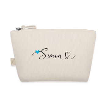 Simon Nom Prénom Calligraphie coeur - Trousse biologique - nature - Devant