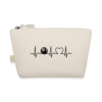 Eight Ball, Billiard Ball, Billiard ECG, Pulse, Heart - Organic Pouch - nature - Front