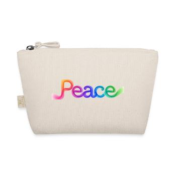 Colorful peace lettering in arrow design - Organic Pouch - nature - Front