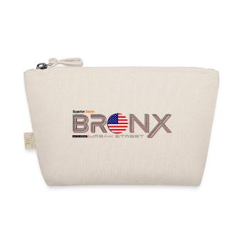 Bronx American Flag Motif T-Shirt - Organic Pouch - nature - Front