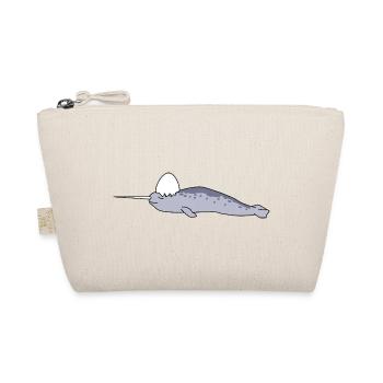 Cute Cartoon Narwhal Unicorn Easter Sunday Costume - Organic Pouch - nature - Front