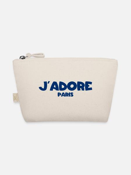 J´Adore Paris - I love Paris - France - Frankreich - Bio-Täschchen - Natur - Vorne