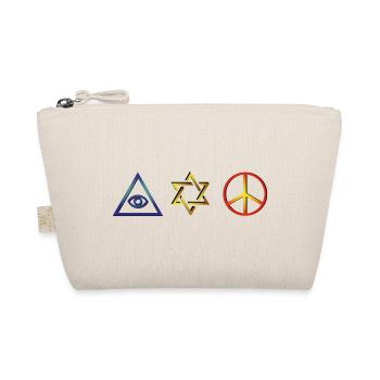 Symbols of Faith and Peace - Mystical Design - Organic Pouch - nature - Front