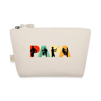 Papa Electrician Sparky Retro Silhouette - Organic Pouch - nature - Front