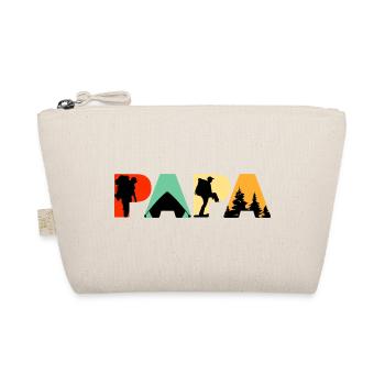 Papa Camping Wandern Retro Vintage-Silhouette - Bio-Täschchen - Natur - Vorne