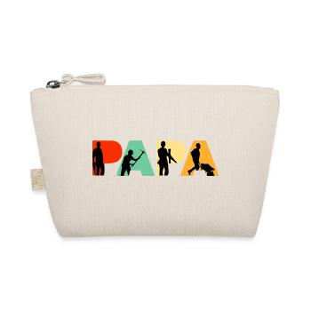 Construction Laborer Papa Trade Silhouette Father  - Organic Pouch - nature - Front
